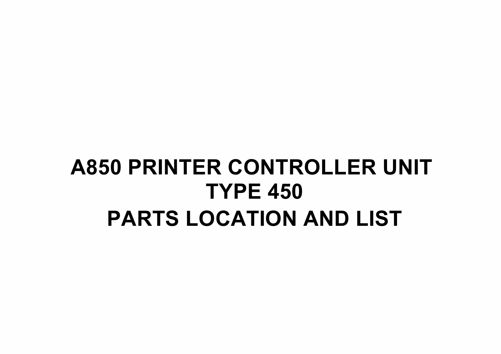 RICOH Options A850 PRINTER-CONTROLLER-UNIT Parts Catalog PDF download-1
